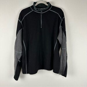 Kuhl Men’s Black Gray Rebel 1/4 Zip Fleece Pullover Size XXL